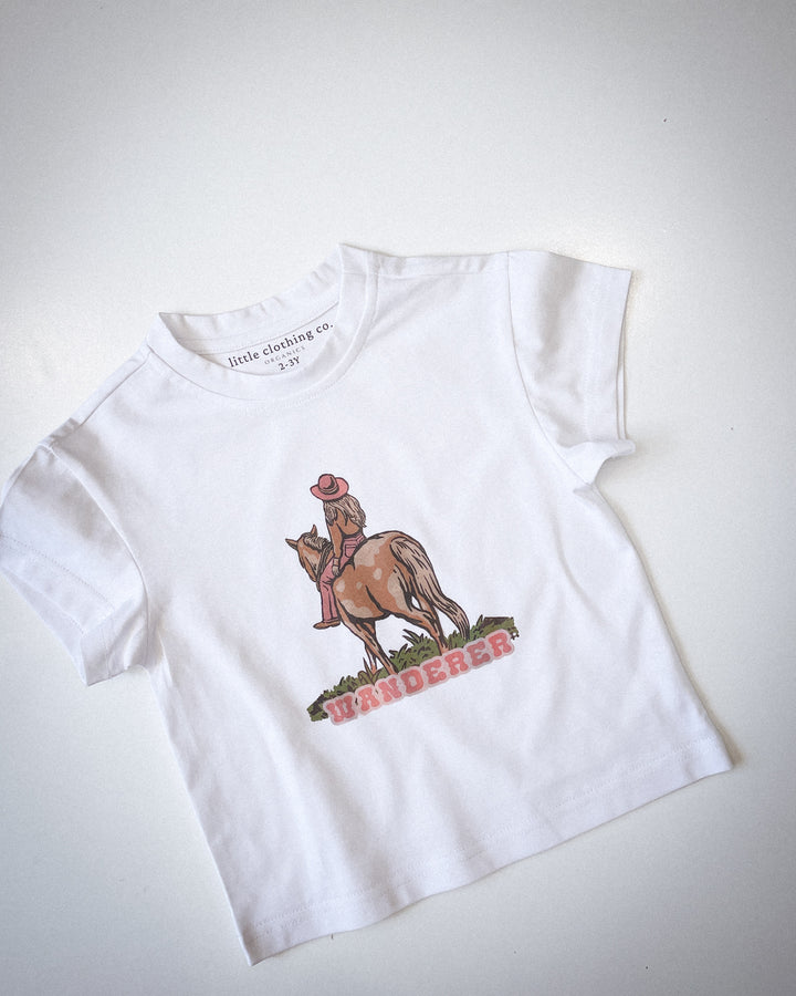 Wanderer Horse Pony Cowgirl Tee T-Shirt in Organic Cotton