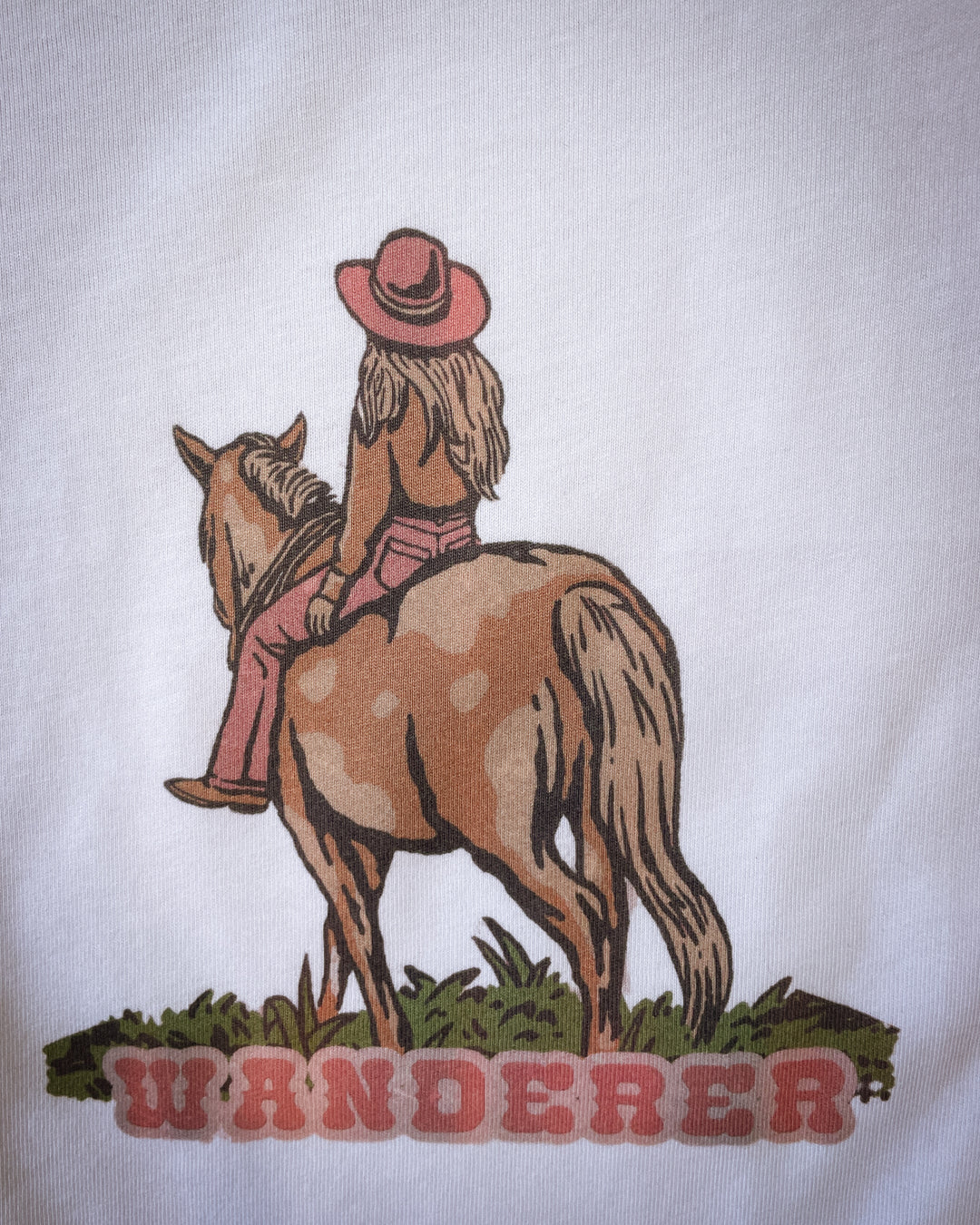 Wanderer Horse Pony Cowgirl Tee T-Shirt in Organic Cotton