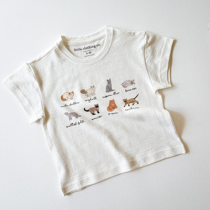 Cat Breeds Tee in Hemp & Organic Cotton / Organic Cotton