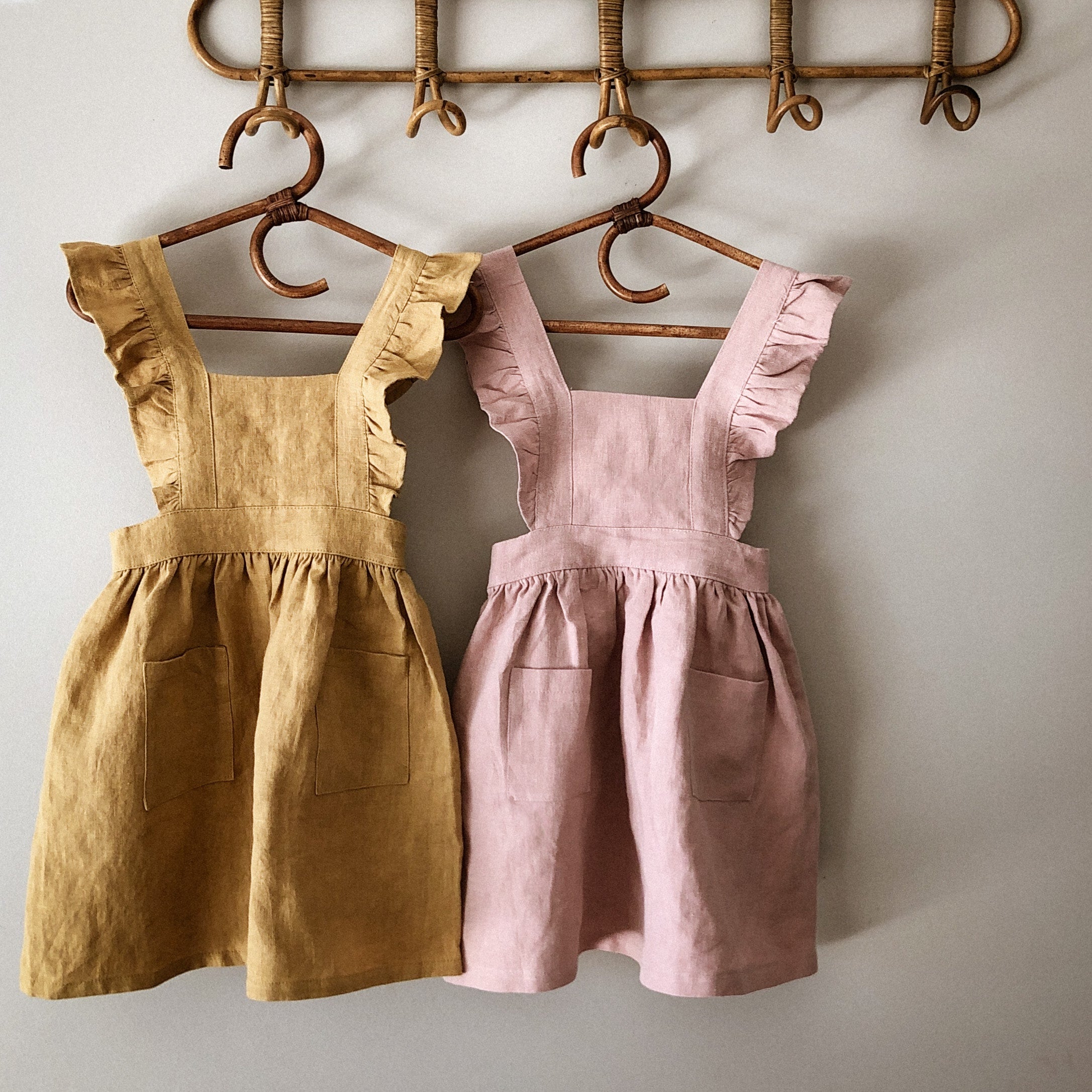 Dusty pink pinafore dress hotsell