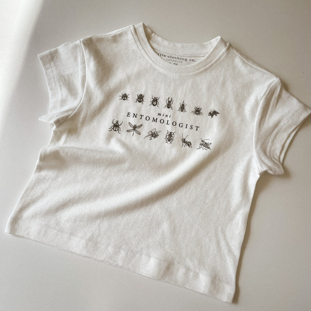 Mini Entomologist Insects Print Tee in Hemp & Organic Cotton / Organic Cotton
