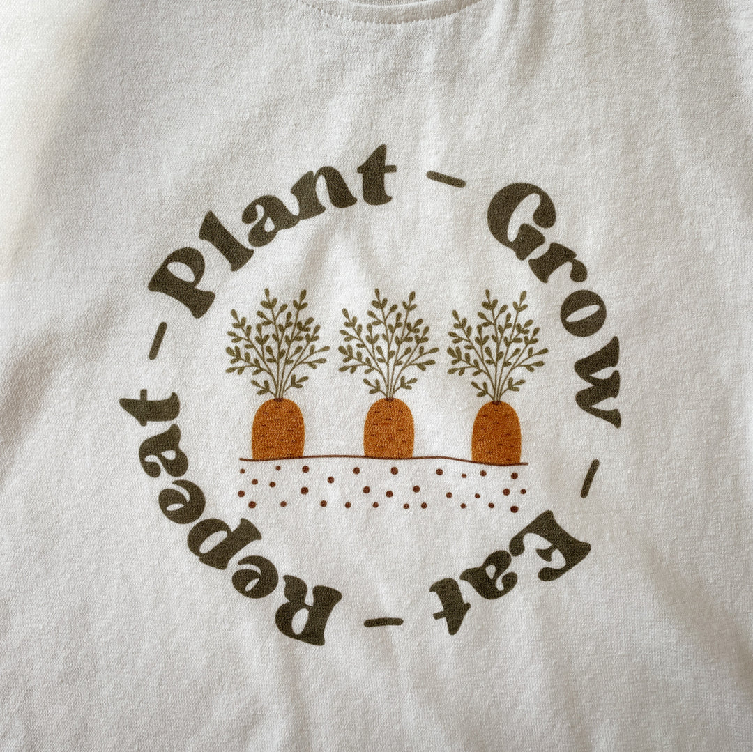 Plant - Grow - Eat - Repeat Tee in Hemp & Organic Cotton / Organic Cotton