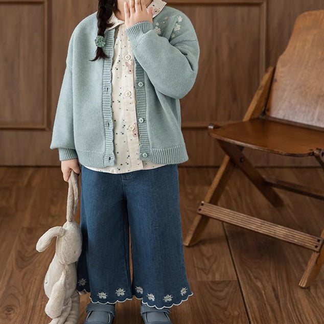 The Wildflower Wander Jeans with Scallop Trim