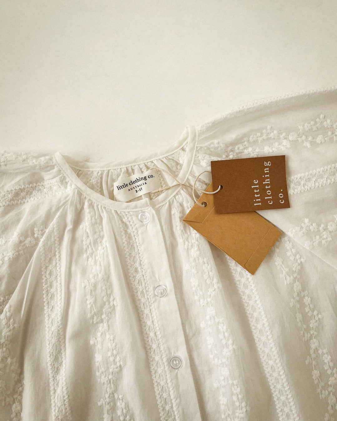 The Vintage Garden Lace Blouse in Soft White