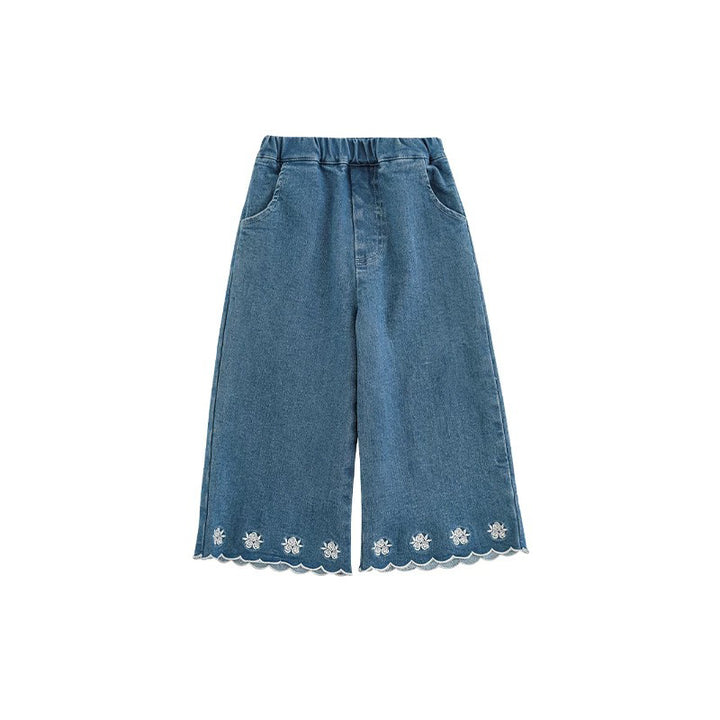 The Wildflower Wander Jeans with Scallop Trim