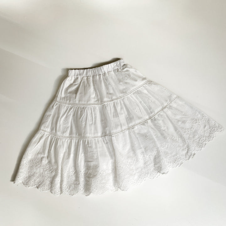 The Pretty in White Garden Skirt