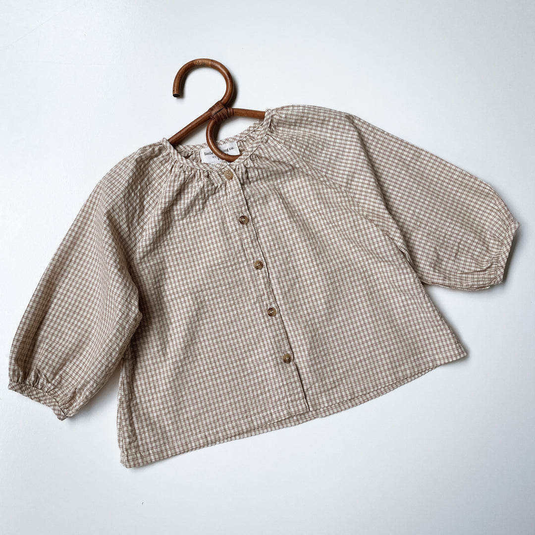 The Hazel Check Meadow Blouse