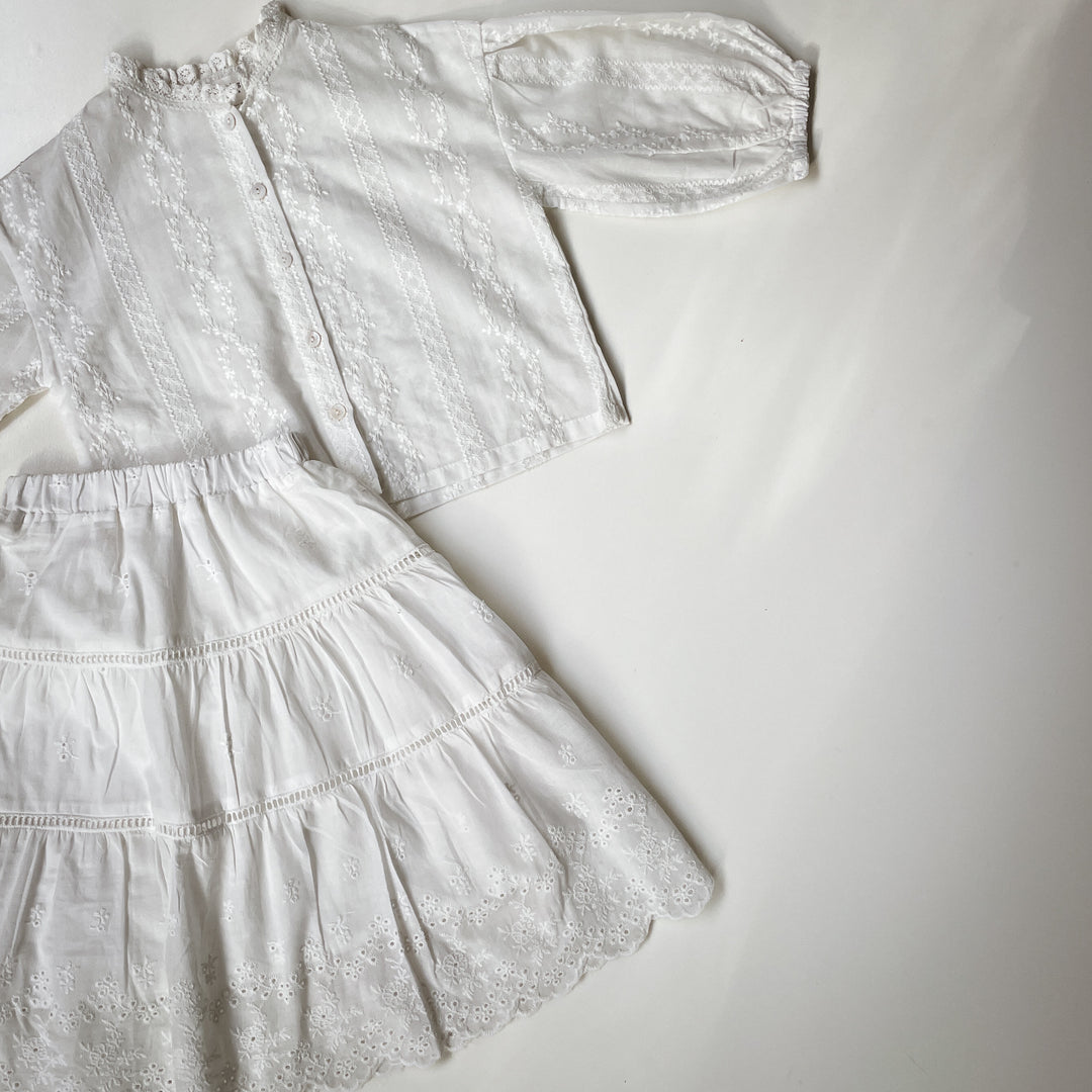 The Pretty in White Garden Skirt