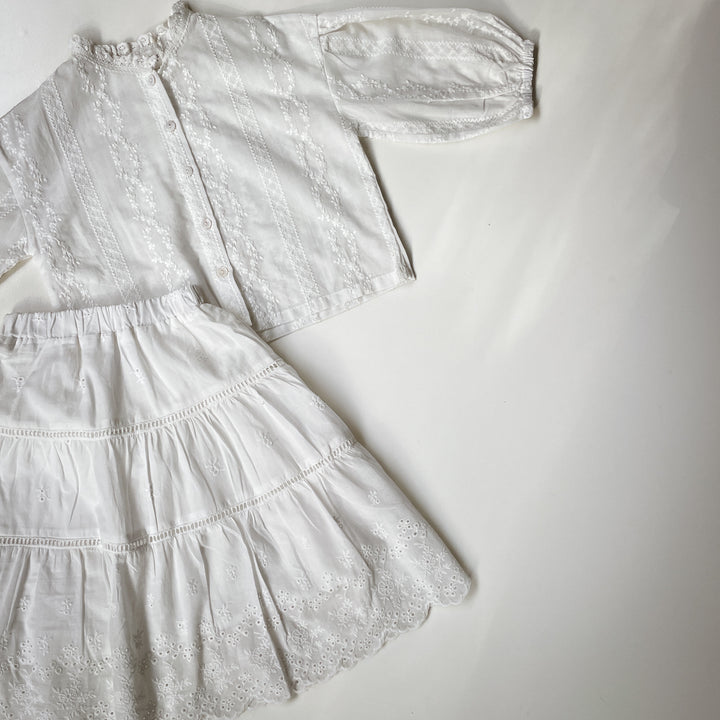 The Pretty in White Garden Skirt