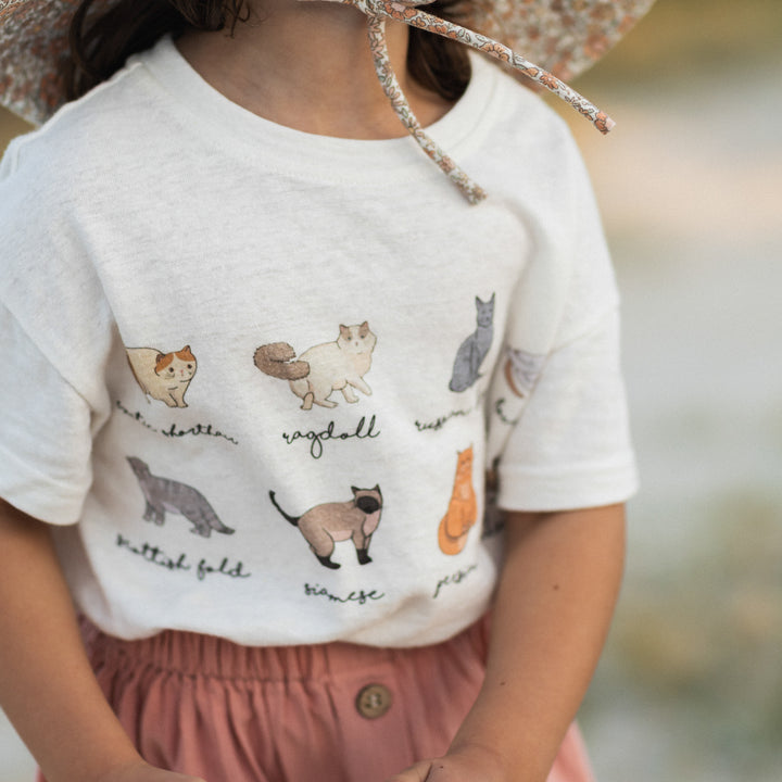 Cat Breeds Tee in Hemp & Organic Cotton / Organic Cotton