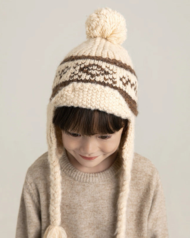 Classic Pom Pom Knit Beanie Free Size