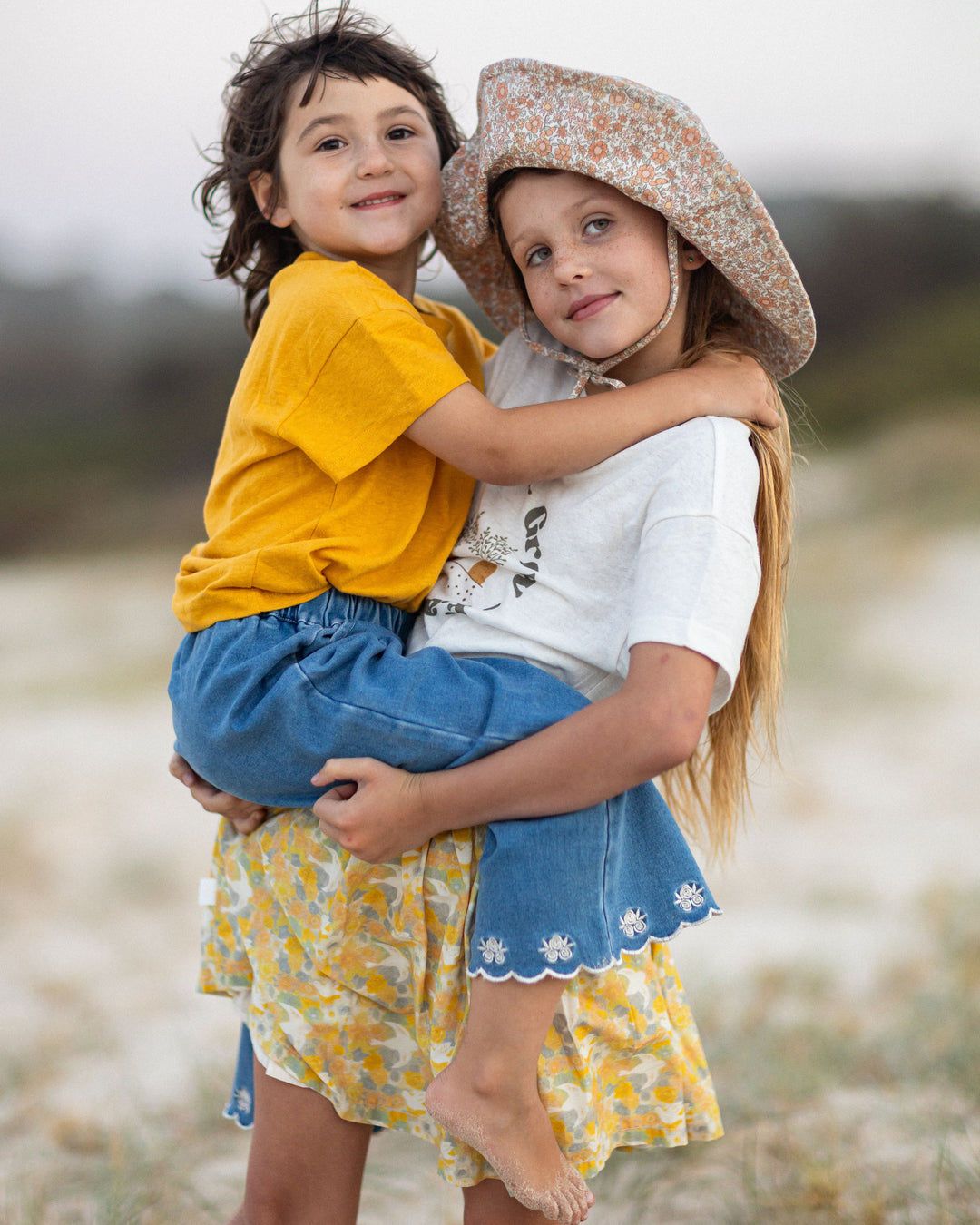 The Wildflower Wander Jeans with Scallop Trim