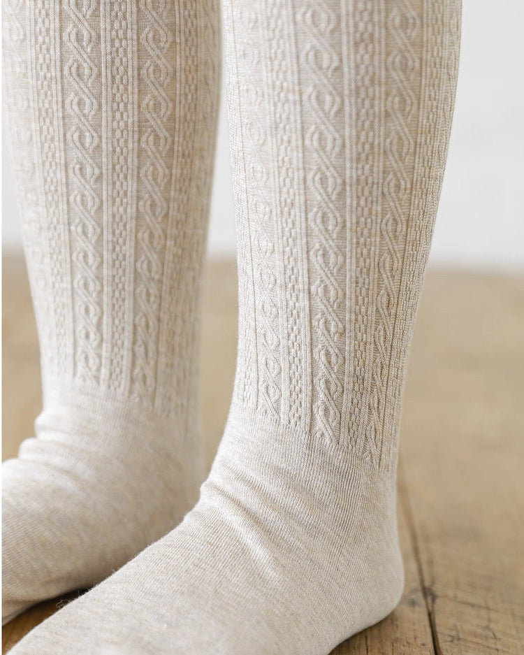 Classic Cable Knit Stocking - Cotton Lined