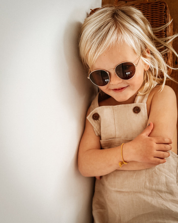 The Pure Linen Short Overalls in Natural