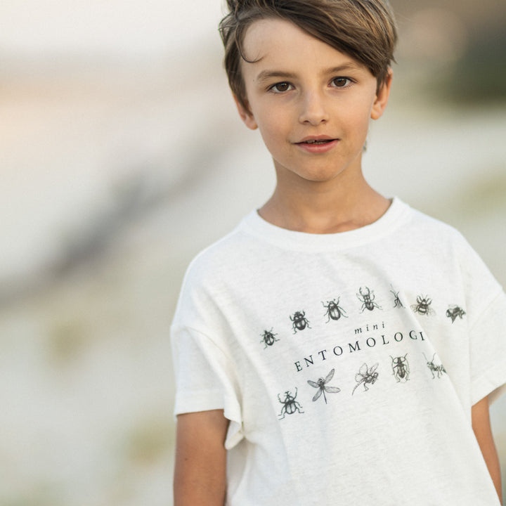 Mini Entomologist Insects Print Tee in Hemp & Organic Cotton / Organic Cotton