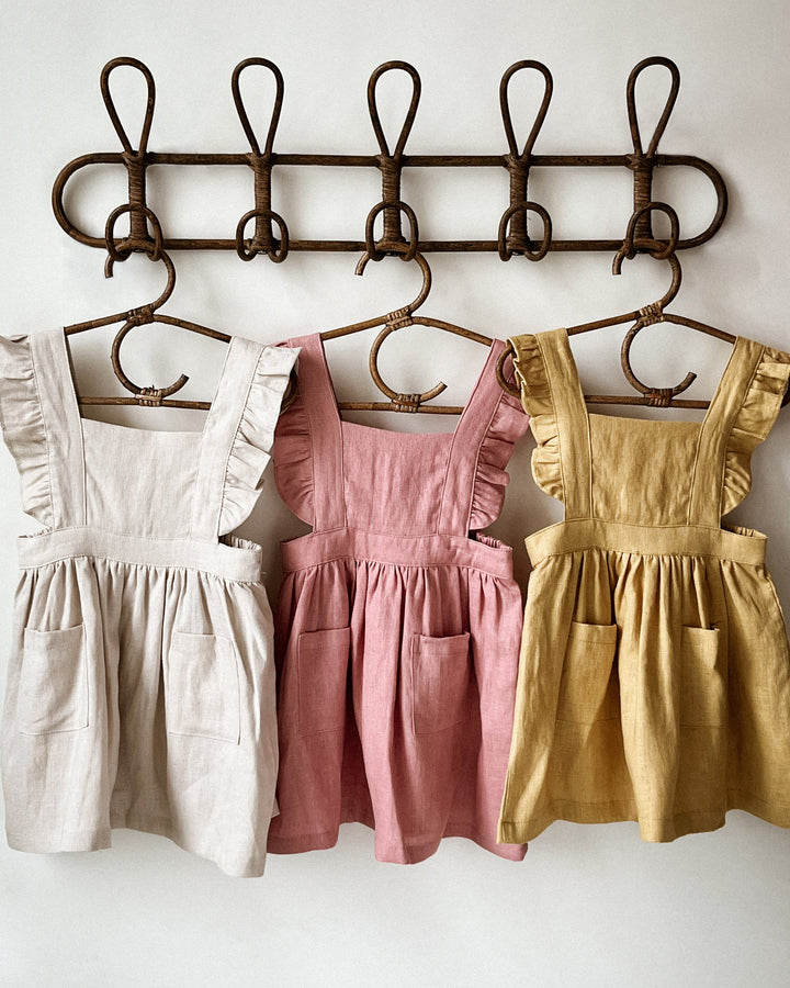 Vintage Dreams 100% Linen Pinafore Dress - Now in Six Colourways!