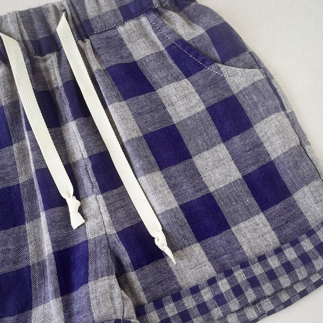 The Summer Lightweight Cotton Check Shorts