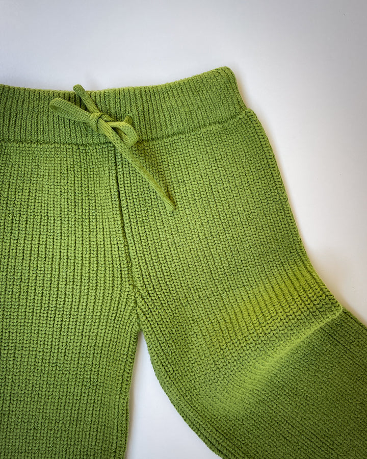 Cotton Knit Pants in Clover