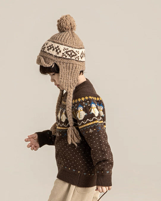 Classic Pom Pom Knit Beanie Free Size