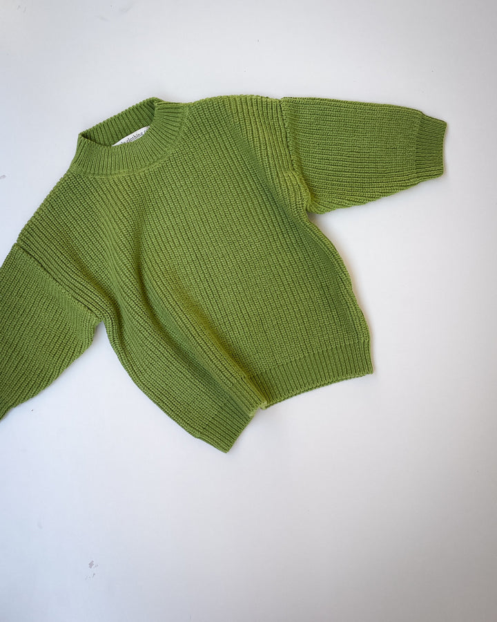 Cotton Knit Jumper in Clover