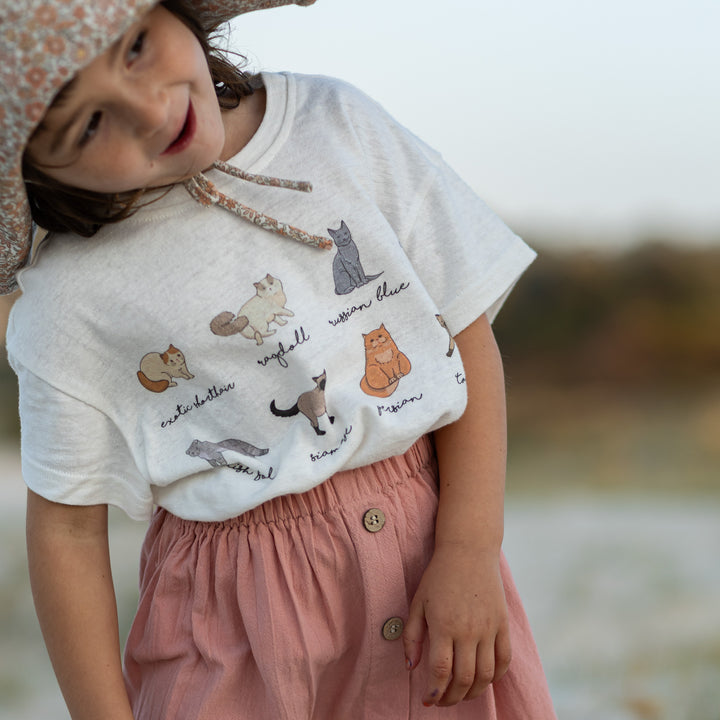 Cat Breeds Tee in Hemp & Organic Cotton / Organic Cotton
