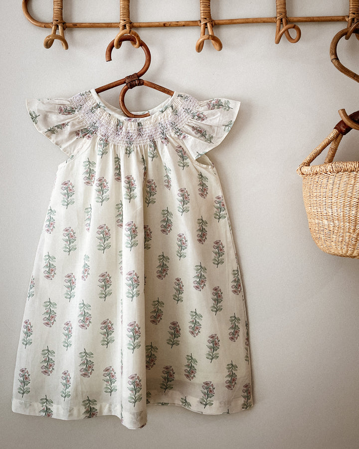 Autumn Falls Petal Floral Dress - Vintage inspired Cotton Dress