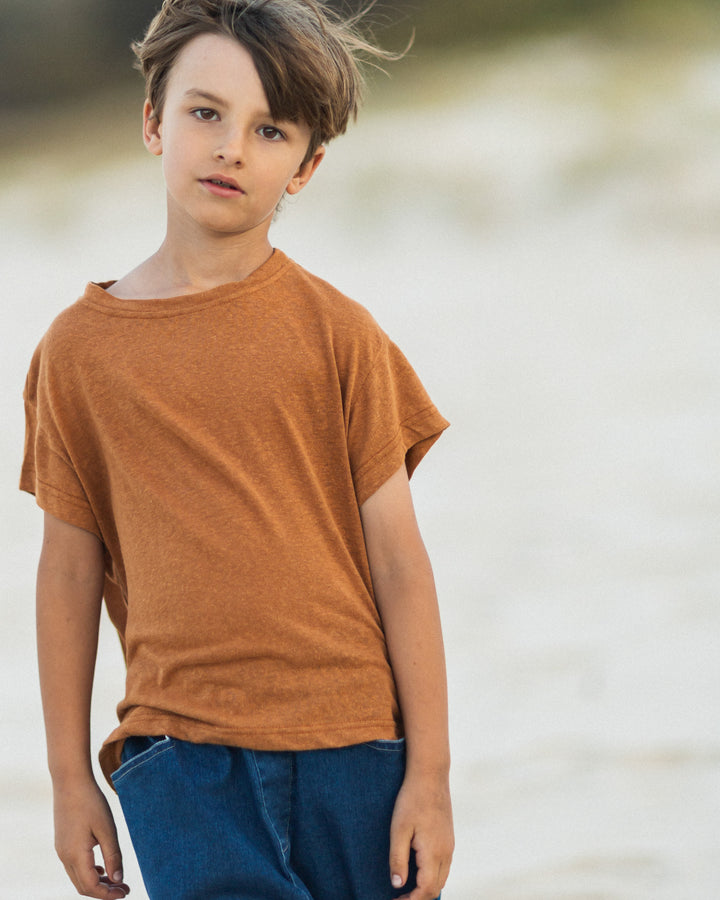 The Everyday Linen Tee in Earthy Shades