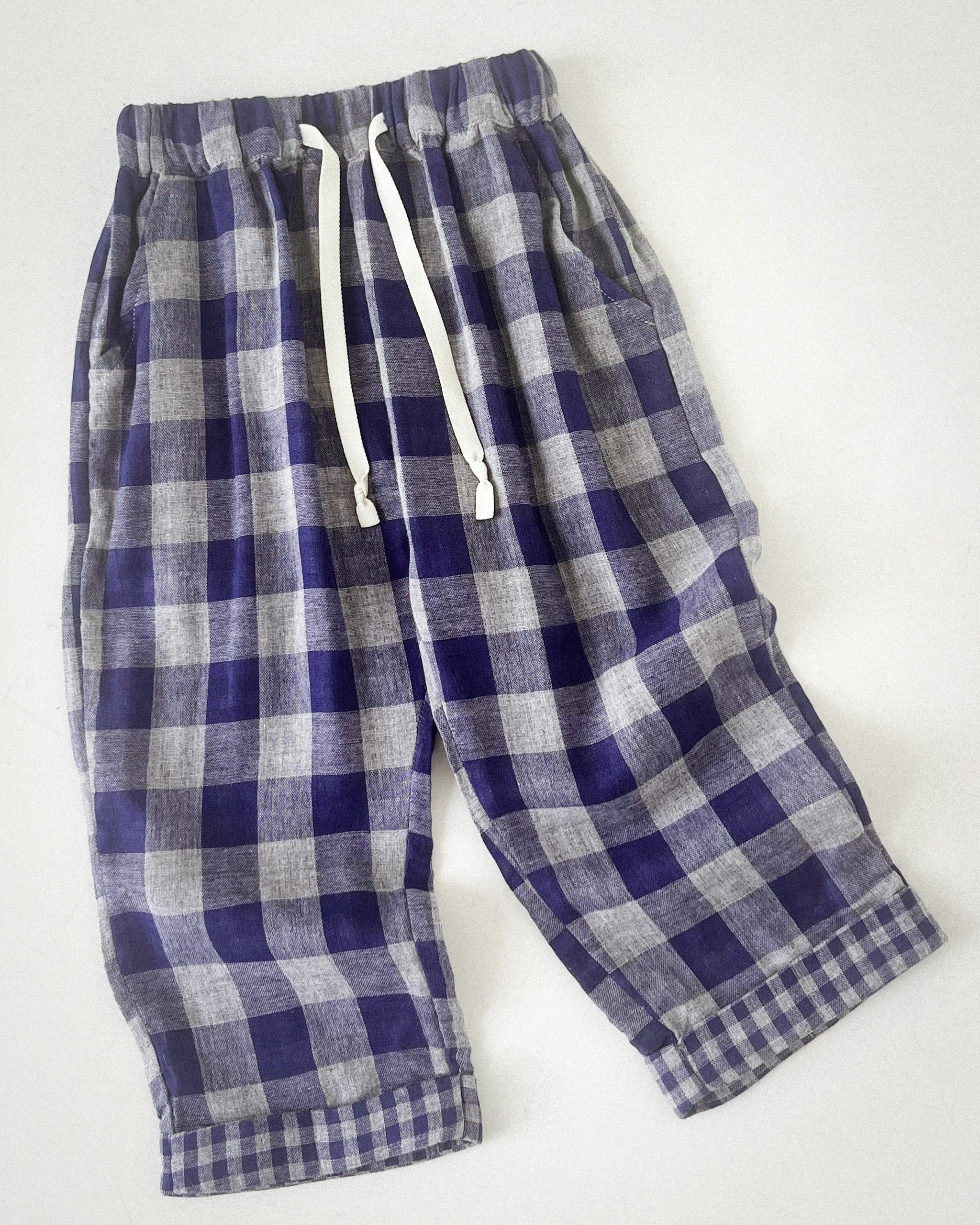 Easy Wear Check Trouser Pants - 100% Cotton – littleclothingco