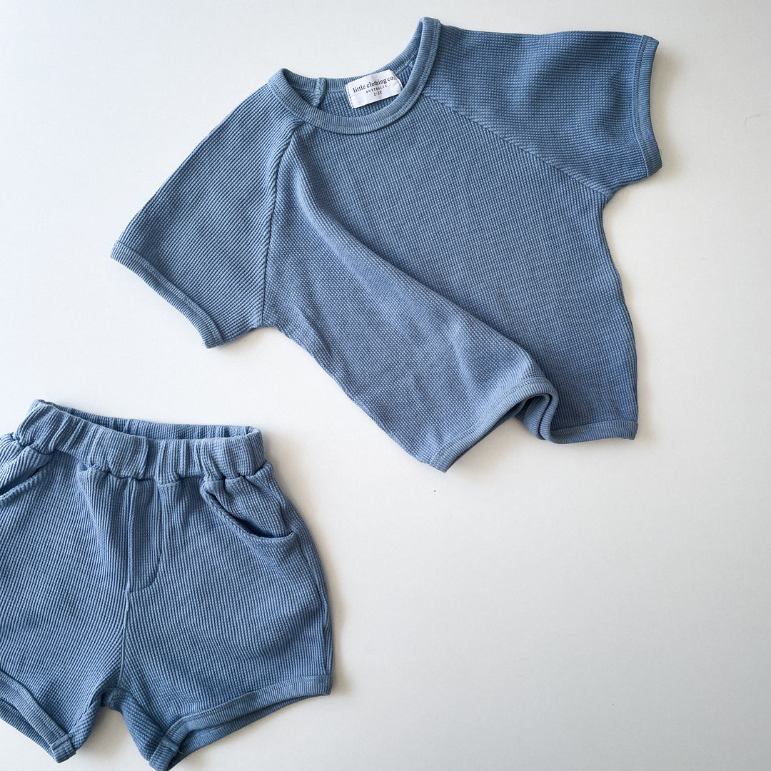 Waffle Top & Shorts Set - 100% Cotton - Now in Five Colourways!