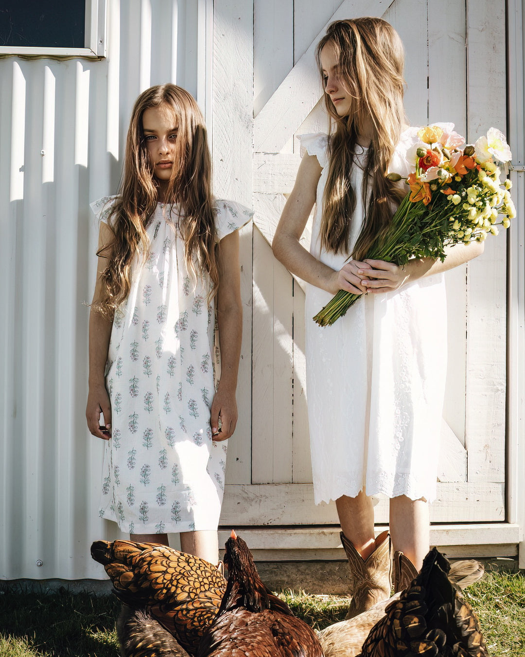 Autumn Falls Petal Floral Dress – Girls' Smocked Cotton Dress