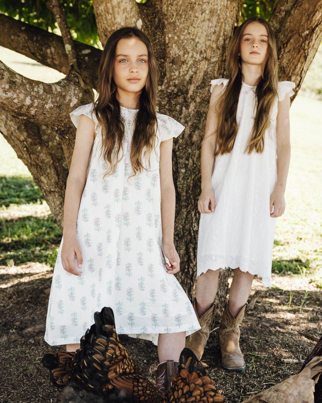 Autumn Falls Petal Floral Dress - Vintage inspired Cotton Dress