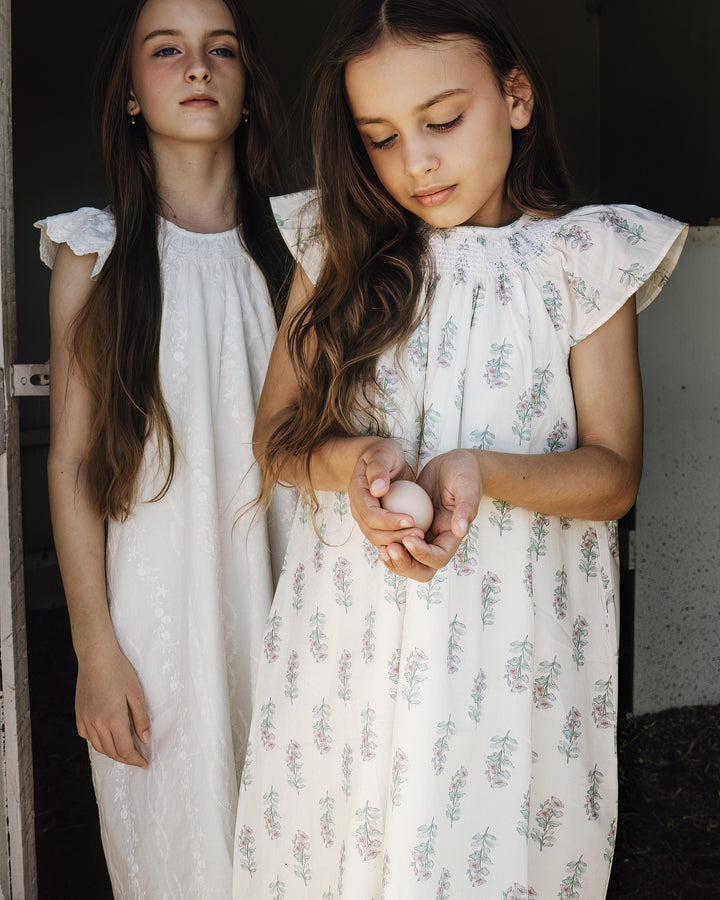 Autumn Falls Petal Floral Dress - Vintage inspired Cotton Dress