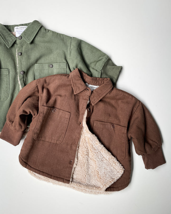 The Forest Trail Jacket in Olive and Chestnut