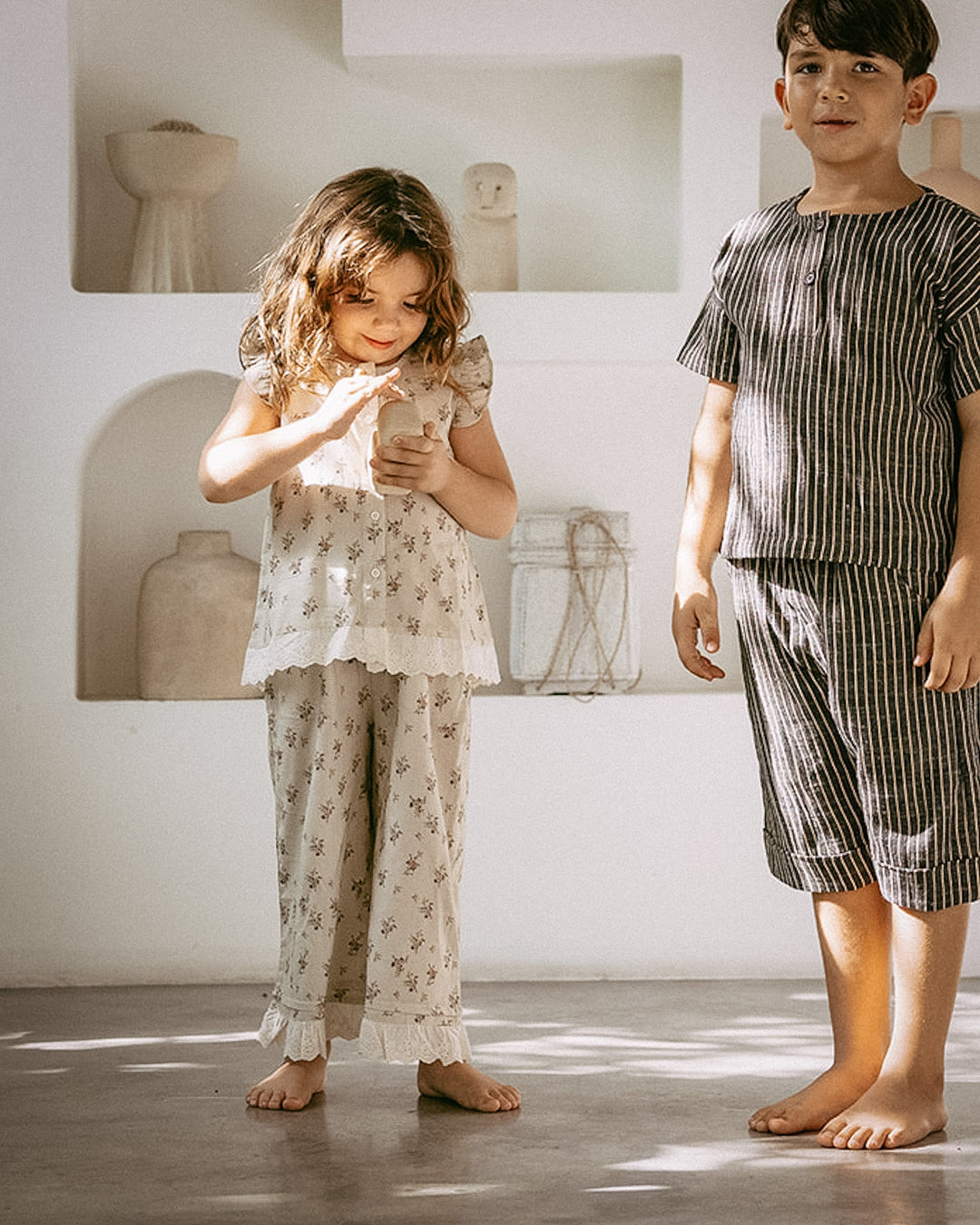 Meadow Dreams Blouse & Pants Set — Vintage-Inspired Floral Two-Piece