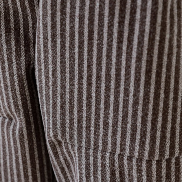 Cosy Brushed Cotton Pinstripe Pants with Fleece Lining