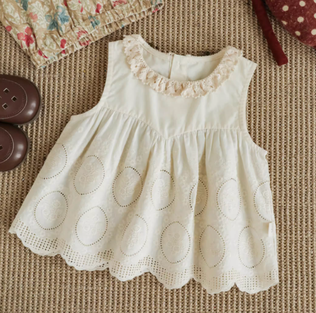 Heirloom Sleeveless Broderie Lace Top