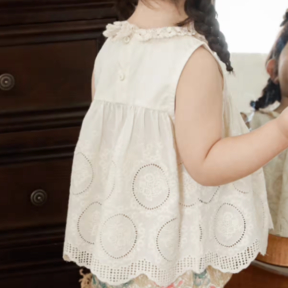 Heirloom Sleeveless Broderie Lace Top