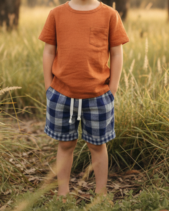 The Summer Lightweight Cotton Check Shorts