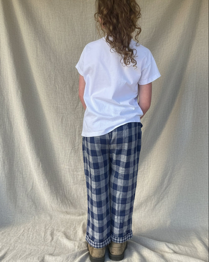 Easy Wear Check Trouser Pants - 100% Cotton