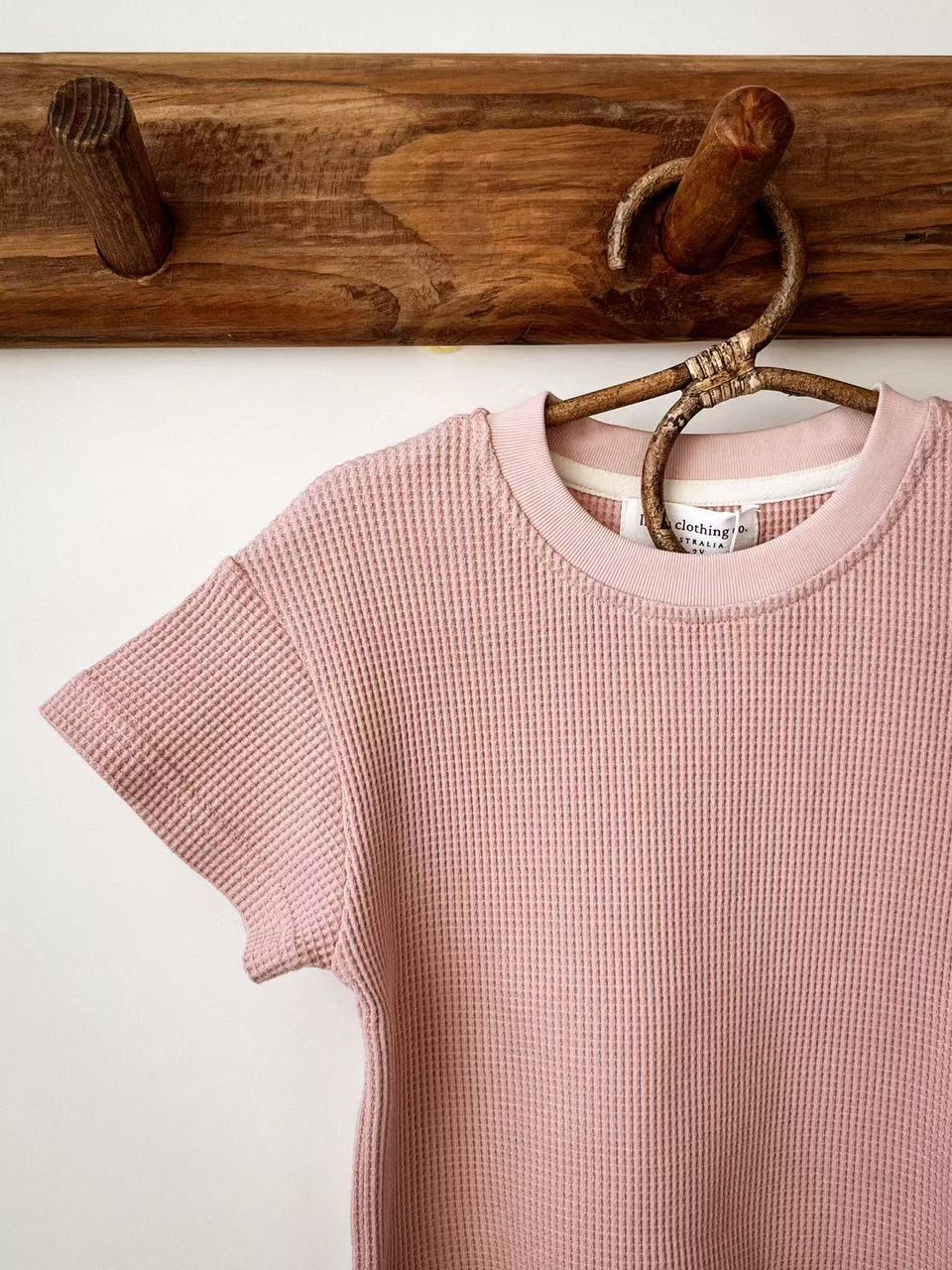 Everyday Waffle Cotton Set in Eucalyptus / Dusk Pink / Slate Blue