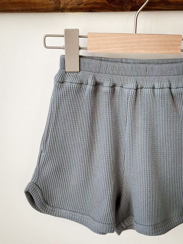 Everyday Waffle Cotton Set in Eucalyptus / Dusk Pink / Slate Blue