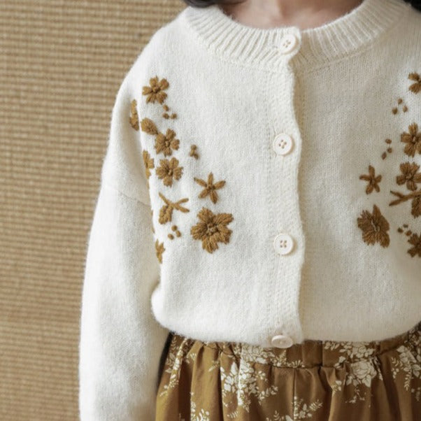 Whimsical Floral Embroidered Cardigan
