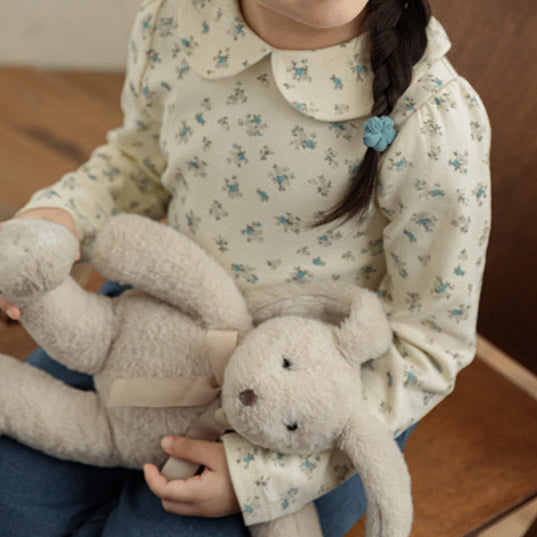 Darling Floral Top with Doll Collar