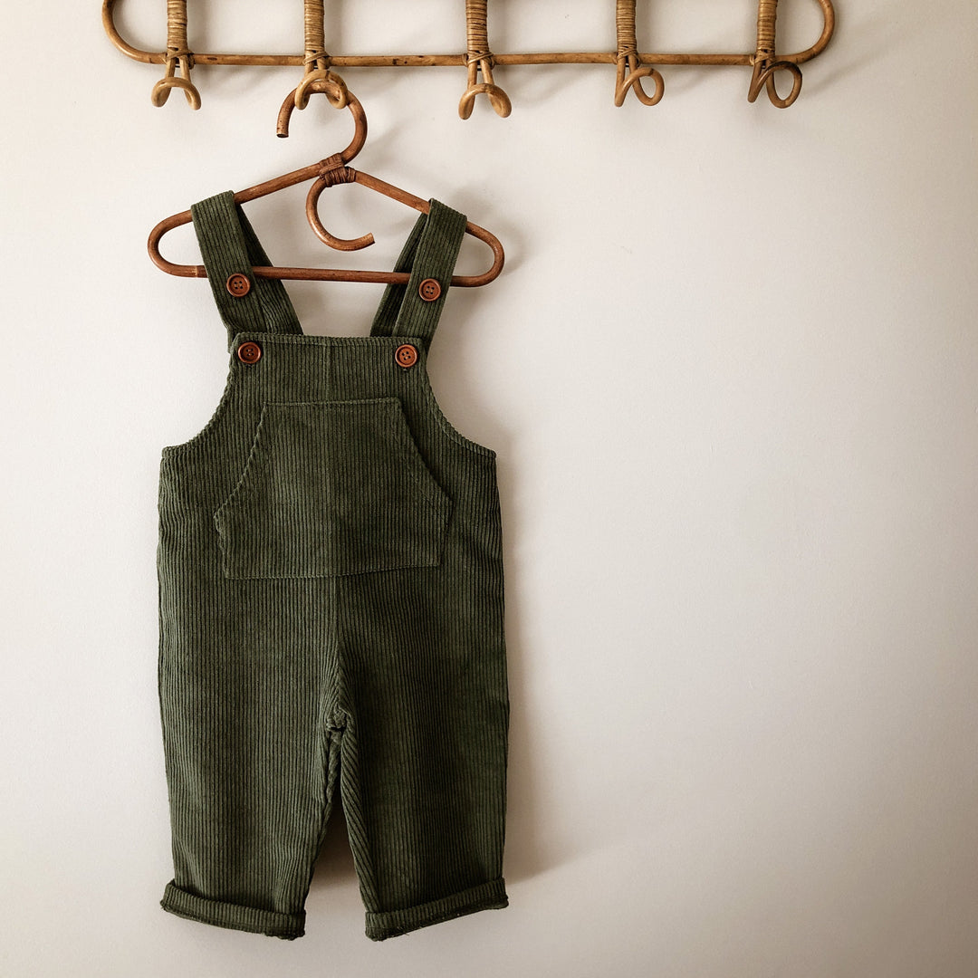 SECONDS - Size 6-12M & 2-3 Classic Chunky Corduroy Pocket Overalls