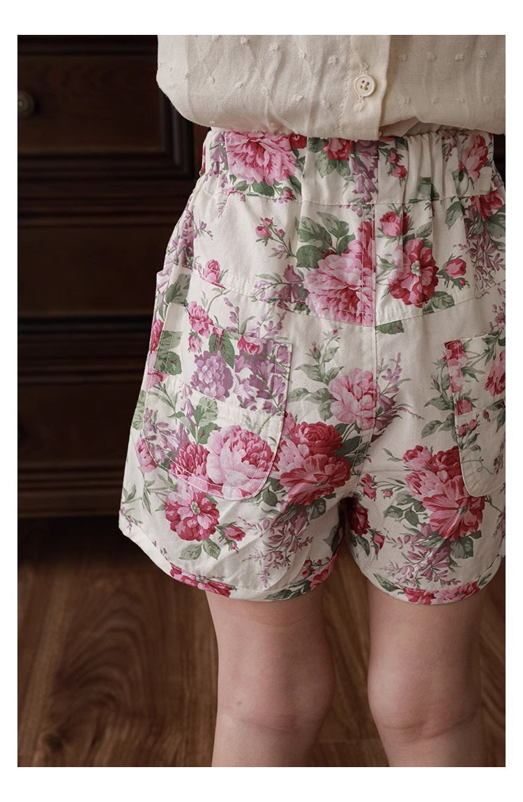 Vintage Inspired Wild Roses Shorts