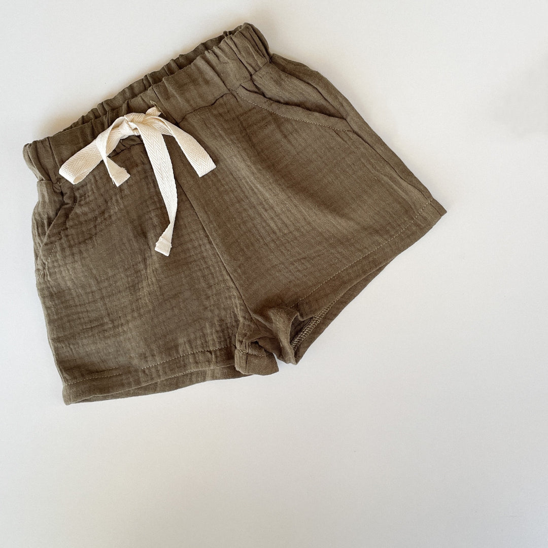 100% Organic Cotton Muslin Summer Shorts