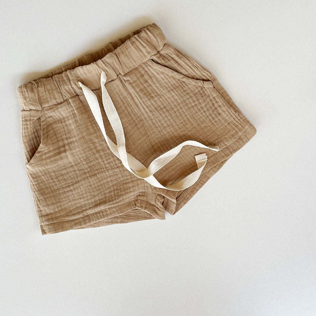 100% Organic Cotton Muslin Summer Shorts