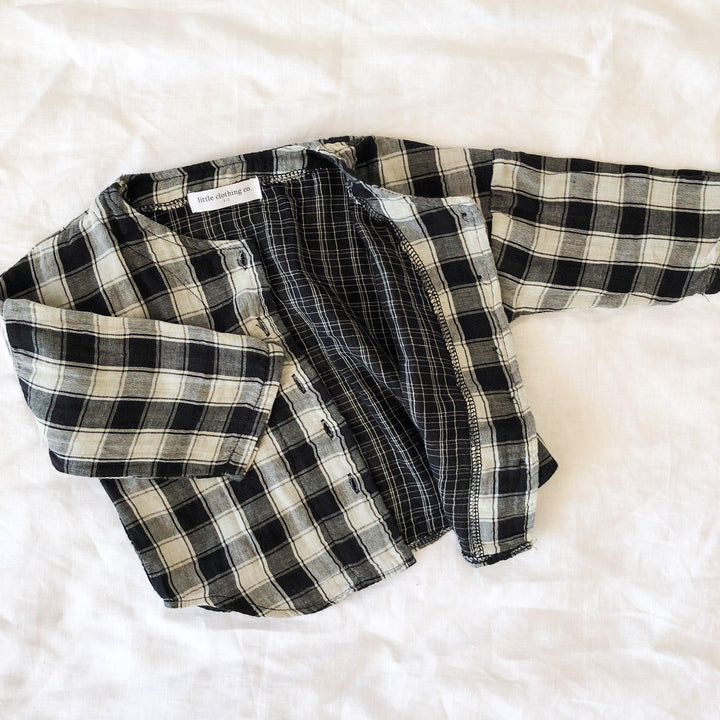 The Favourite Linen/Cotton Plaid Shirt - littleclothingco