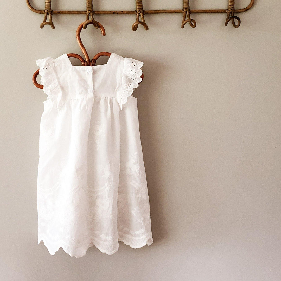Gracie Lace and Embroidered Dress - littleclothingco