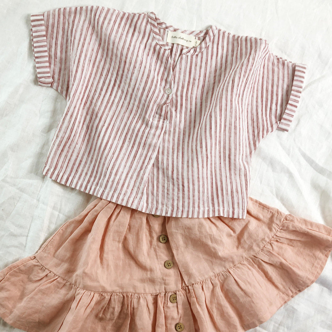 Lightweight Summer Stripe Top - 100% Cotton - littleclothingco